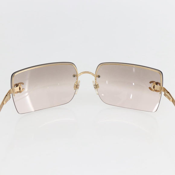 CHANEL Sunglasses metal Gold Tone CC Auth yk20103V