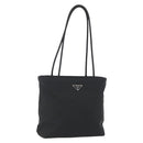 PRADA Tote Bag Nylon Black Silver Auth yk20104V-1