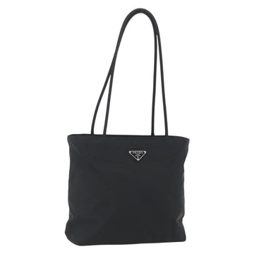 PRADA Tote Bag Nylon Black Silver Auth yk20104V