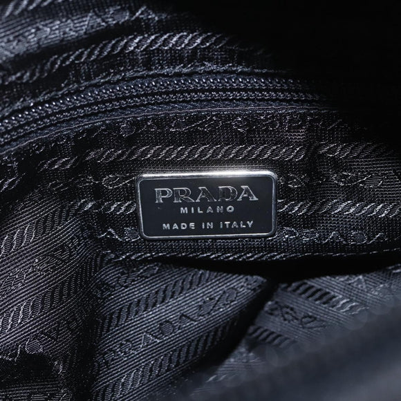 PRADA Tote Bag Nylon Black Silver Auth yk20104V