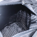 PRADA Tote Bag Nylon Black Silver Auth yk20104V-21