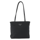 PRADA Tote Bag Nylon Black Silver Auth yk20104V-13