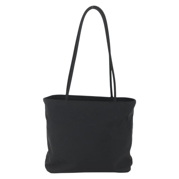 PRADA Tote Bag Nylon Black Silver Auth yk20104V