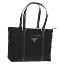 PRADA Tote Bag Nylon Black Silver BR2311 Auth yk20106V-1
