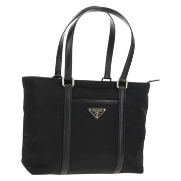 PRADA Tote Bag Nylon Black Silver BR2311 Auth yk20106V