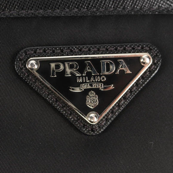 PRADA Tote Bag Nylon Black Silver BR2311 Auth yk20106V