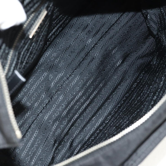 PRADA Tote Bag Nylon Black Silver BR2311 Auth yk20106V