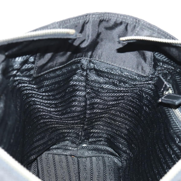 PRADA Tote Bag Nylon Black Silver BR2311 Auth yk20106V