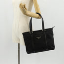 PRADA Tote Bag Nylon Black Silver BR2311 Auth yk20106V-25