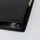 GUCCI Hand Bag Leather Black Gold Auth yk20107A-9