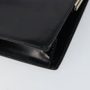 GUCCI Hand Bag Leather Black Gold Auth yk20107A-15