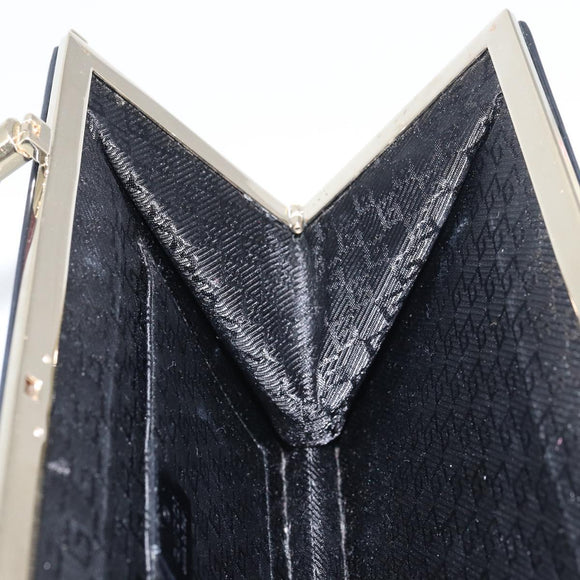 GUCCI Hand Bag Leather Black Gold Auth yk20107A