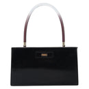 GUCCI Hand Bag Leather Black Gold Auth yk20107A-13