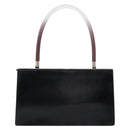 GUCCI Hand Bag Leather Black Gold Auth yk20107A-2