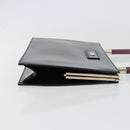 GUCCI Hand Bag Leather Black Gold Auth yk20107A-3