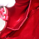 PRADA beads Hand Bag Satin Beige Red Auth yk20108V-21