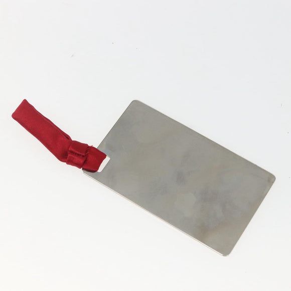 PRADA beads Hand Bag Satin Beige Red Auth yk20108V