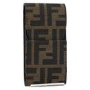 FENDI Zucca Canvas Cigarette Case Black Brown Auth yk20111V-1