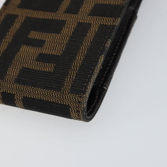 FENDI Zucca Canvas Cigarette Case Black Brown Auth yk20111V