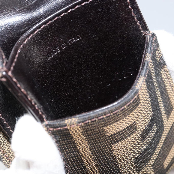 FENDI Zucca Canvas Cigarette Case Black Brown Auth yk20111V