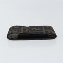 FENDI Zucca Canvas Cigarette Case Black Brown Auth yk20111V-4