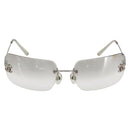 CHANEL COCO Mark Sunglasses metal Silver CC Auth yk20112V-2