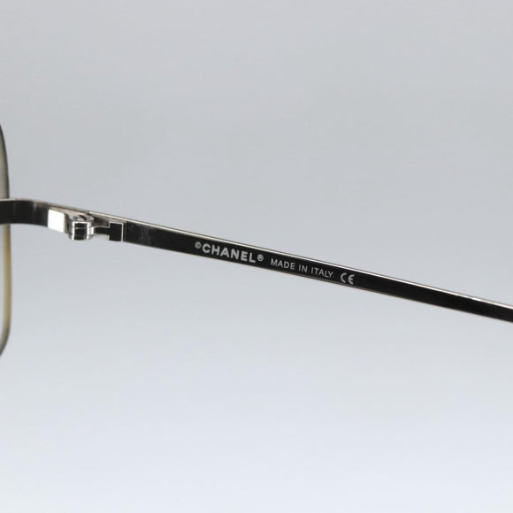CHANEL COCO Mark Sunglasses metal Silver CC Auth yk20112V