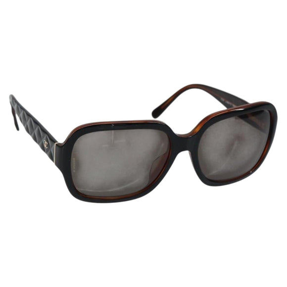 CHANEL COCO Mark Sunglasses plastic Silver CC Auth yk20113V