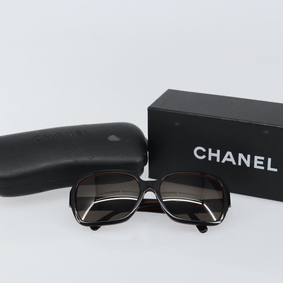 CHANEL COCO Mark Sunglasses plastic Silver CC Auth yk20113V