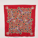 CHANEL Scarf Silk Red CC Auth yk20114-12