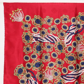 CHANEL Scarf Silk Red CC Auth yk20114 - 0