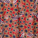 CHANEL Scarf Silk Red CC Auth yk20114-6