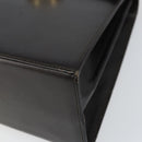 Salvatore Ferragamo Gancini Hand Bag Leather 2way Dark Brown Gold Auth yk20123-12