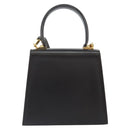 Salvatore Ferragamo Gancini Hand Bag Leather 2way Dark Brown Gold Auth yk20123-3