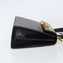 Salvatore Ferragamo Gancini Hand Bag Leather 2way Dark Brown Gold Auth yk20123-4