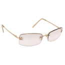 CHANEL Sunglasses metal Gold Tone CC Auth yk20130V-1