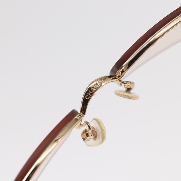 CHANEL Sunglasses metal Gold Tone CC Auth yk20130V