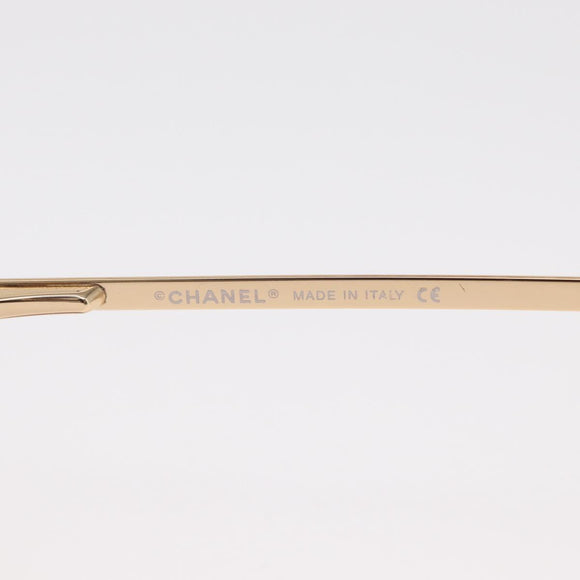 CHANEL Sunglasses metal Gold Tone CC Auth yk20130V