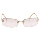 CHANEL Sunglasses metal Gold Tone CC Auth yk20130V-13