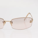 CHANEL Sunglasses metal Gold Tone CC Auth yk20130V-4