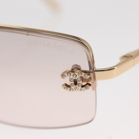 CHANEL Sunglasses metal Gold Tone CC Auth yk20130V