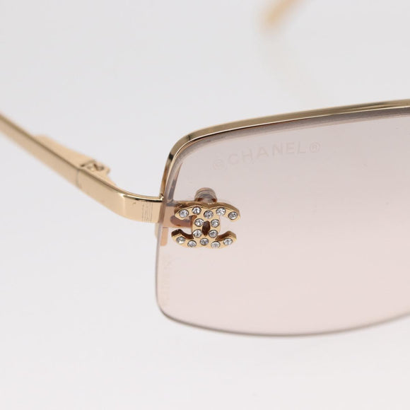 CHANEL Sunglasses metal Gold Tone CC Auth yk20130V