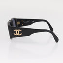 CHANEL Sunglasses plastic Black CC Auth yk20131-6