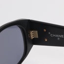 CHANEL Sunglasses plastic Black CC Auth yk20131-9