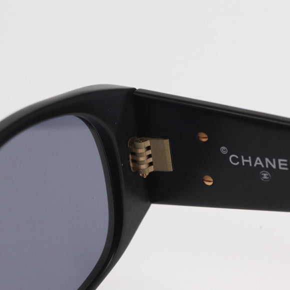 CHANEL Sunglasses plastic Black CC Auth yk20131