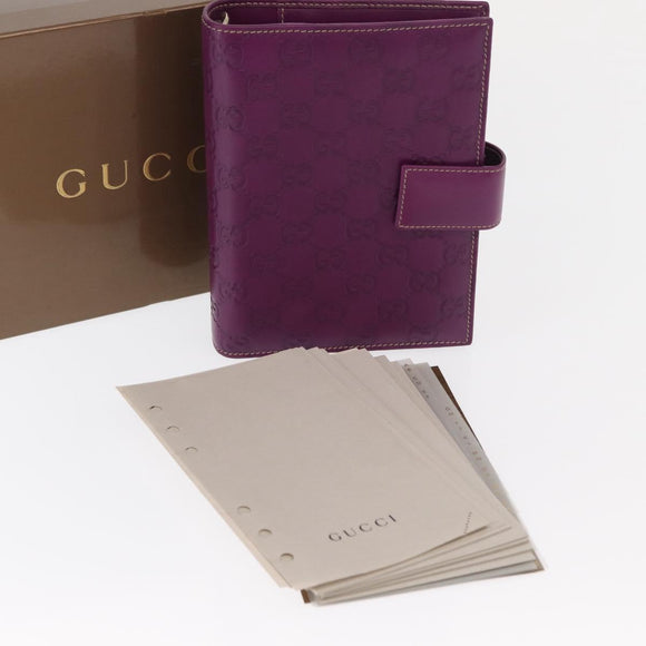 GUCCI GG Canvas Guccissima Day Planner Cover Purple 115241 2888 Auth yk20133A