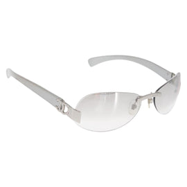 CHANEL Sunglasses metal Silver CC Auth yk20137