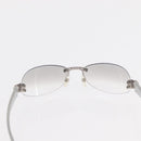CHANEL Sunglasses metal Silver CC Auth yk20137-2