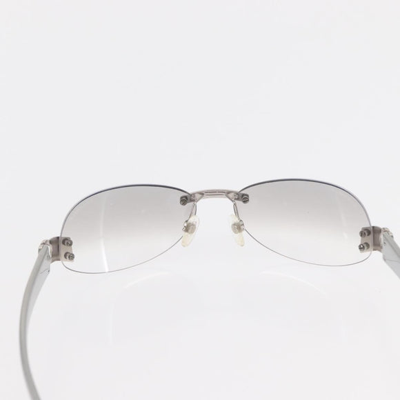 CHANEL Sunglasses metal Silver CC Auth yk20137
