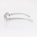 CHANEL Sunglasses metal Silver CC Auth yk20137-6
